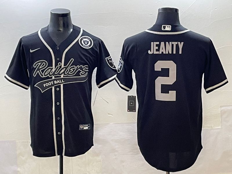 Men 2025 Oakland Raiders 2 Jeanty Black Joint Name Nike Limited NFL Jersey style 26